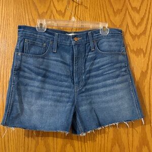 Madewell Classic Blue Denim Jean shorts size 30